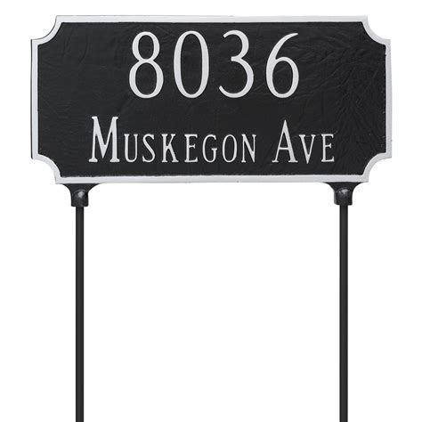 metal double sided house signs|mounted double sided metal sign.